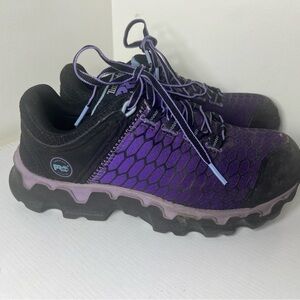 Timberland PRO Women’s Work Shoes Purple Black Alloy Toe Safety Sneakers Size 7